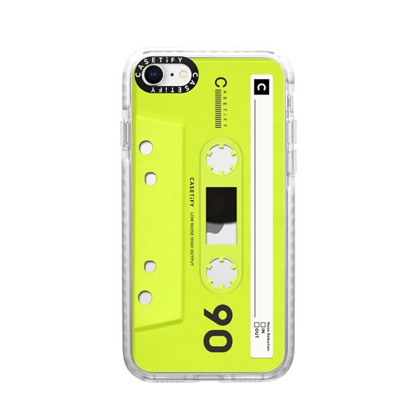 Casetify Impact Case for iPhone SE 2020 Mixtape Neon Yellow