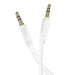Hoco Anti-Tangle Flat 3.5mm AUX Audio Cable 2M White