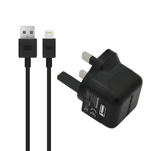 Promate Premium Charger with Lightning Connector 1.5m Black