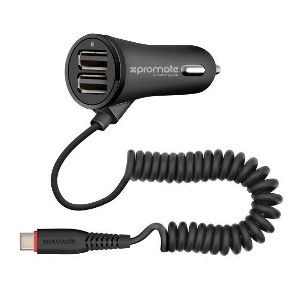 Promate proCharge-C2 Car Charger Dual USB