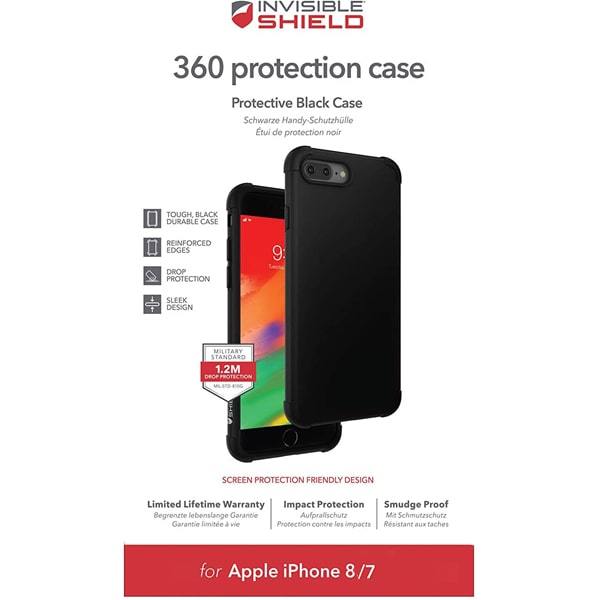 Zagg InvisibleShield 360 Protection Case in Black for iPhone 7 / 8 / SE 2020